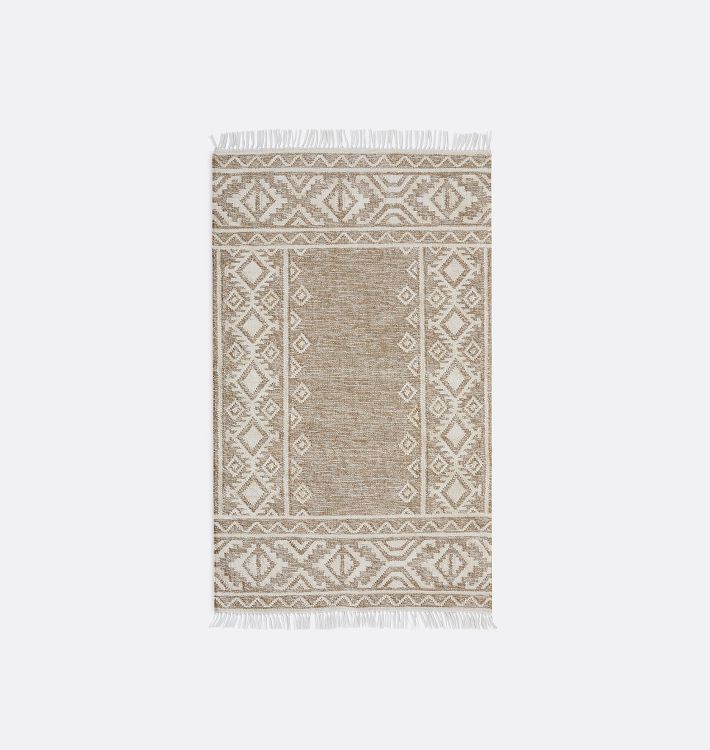 OPEN BOX: Connoll Indoor/Outdoor Flatweave Rug, 3" x 5" - Fossil