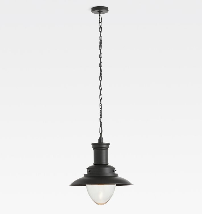 Caraway Pendant, Oil-Rubbed Bronze - Clear Acorn Glass Shade