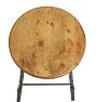 Vintage Angle Steel Industrial Stool with Wood Seat