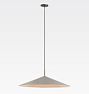 Kingston 36" LED Pendant, Matte Oyster Shade - Black Cord and Canopy - 32" Length - 2700K