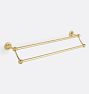 Ellis 24" Double Towel Bar, Aged Brass