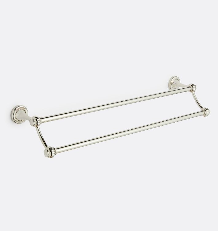 OPEN BOX: Ellis 24" Double Towel Bar, Polished Nickel