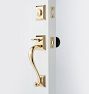 Coleman Black Porcelain Knob Exterior Door Hardware Tube Latch Set