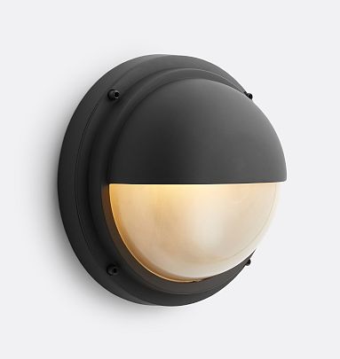 Seabeck 9&quot; Half-Lid Round Bulkhead Sconce