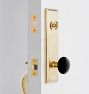 Coleman Black Porcelain Knob Exterior Door Hardware Tube Latch Set
