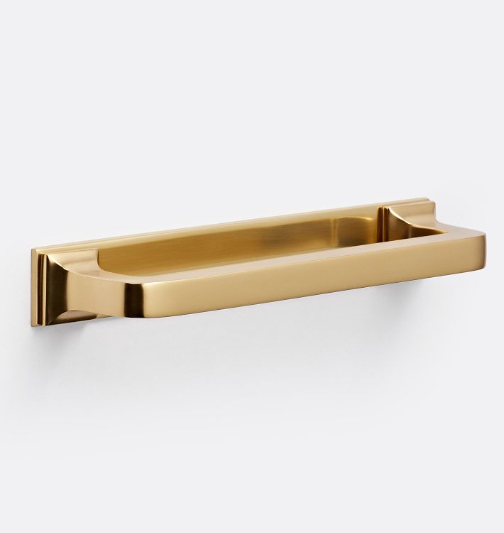 Large Mission Drawer Pull with Rectangle Backplate
