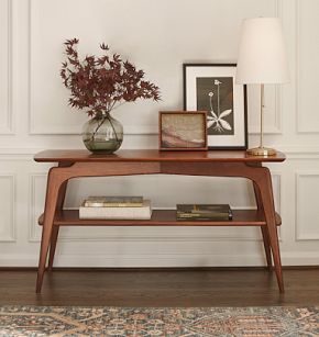 Mid century sofa table discount