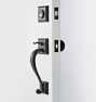 Coleman Black Porcelain Knob Exterior Door Hardware Tube Latch Set