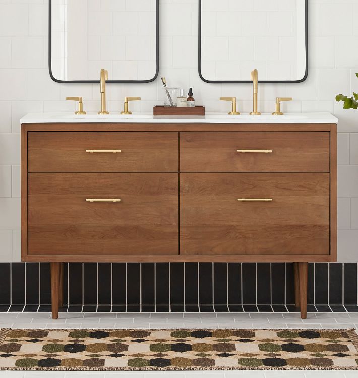 Marquam 56&quot; Teak Double Vanity