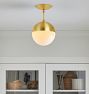 Palo Alto Semi-Flush Mount, 6&quot; Shade