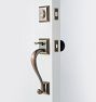 Coleman Black Porcelain Knob Exterior Door Hardware Tube Latch Set