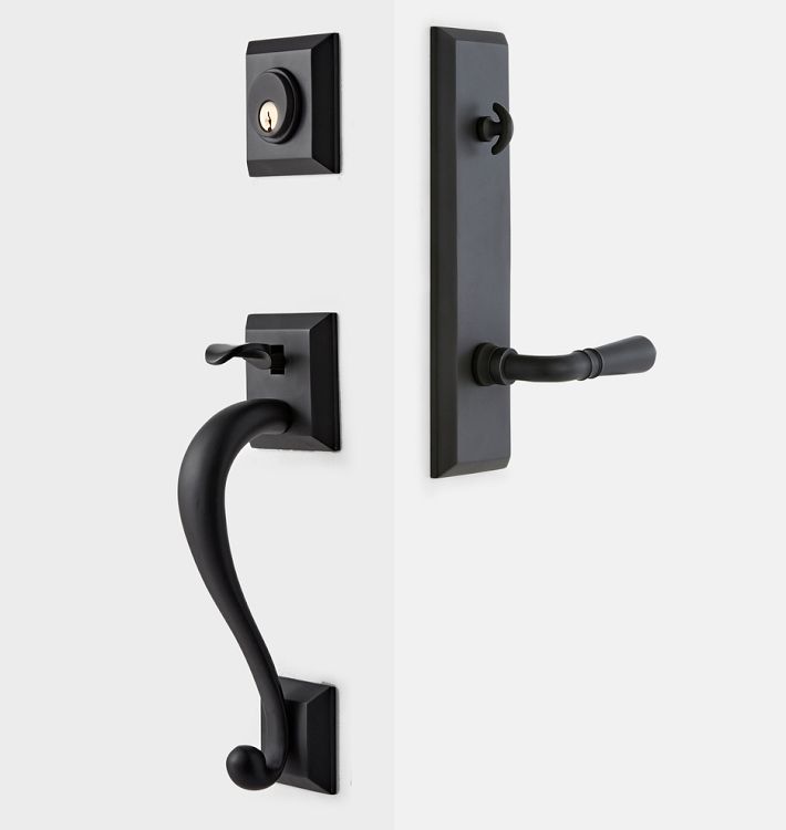Coleman Traditional Lever Exterior Door Hardware Tube Latch Set, Oil-Rubbed Bronze Right 2.375"