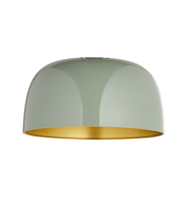 Dekum 11" Gloss Rosemary Exterior / Brass Interior Dome Shade