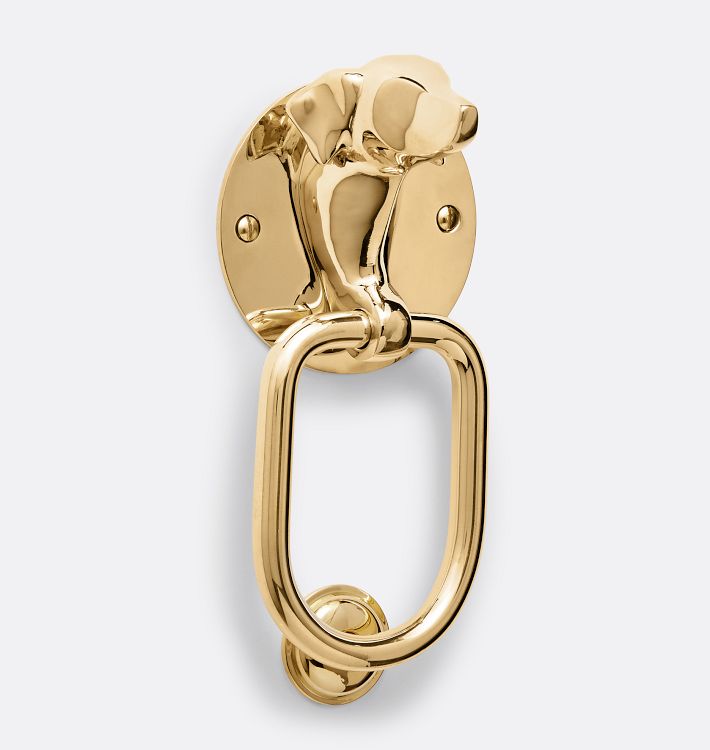 Labrador Door Knocker - Unlacquered Brass