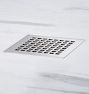 Contemporary Square Grille Shower Drain Assembly