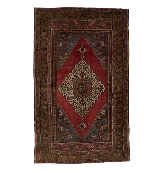 58.5×156 \"至福の喜び\" ViNTAGE TURKiSH RUG Vintage Hand-Knotted Turkish Rug, approx. 5' x 8' | Rejuvenation