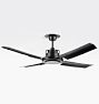 OPEN BOX: Peregrine Industrial Ceiling Fan, Matte Black Finish & Matte Black Blades