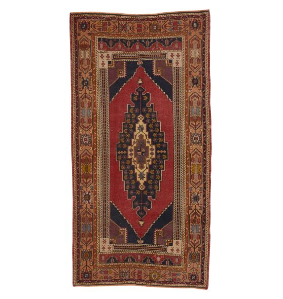 58.5×156 \"至福の喜び\" ViNTAGE TURKiSH RUG 5' x 9' - Vintage Turkish Area Rug, Beige - Cirilyn | Kuden Rugs