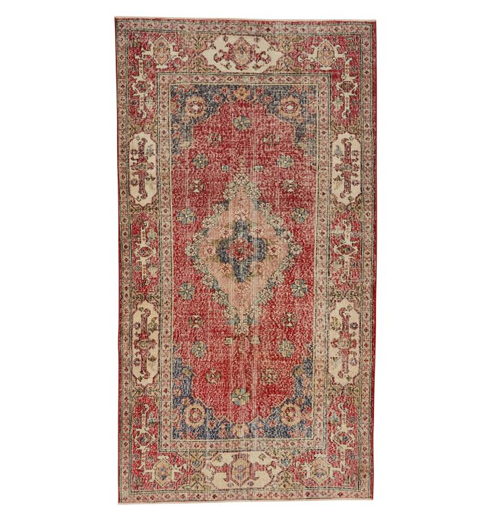 Vintage Hand Knotted Turkish Rug, approx. 4' x 7'