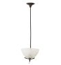 Antique Victorian Converted Gas Pendant with Scalloped Shade