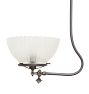 Antique Victorian Converted Gas Pendant with Scalloped Shade