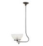Antique Victorian Converted Gas Pendant with Scalloped Shade