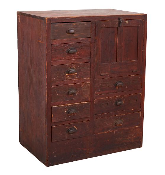 Vintage cabinet with drawers discount