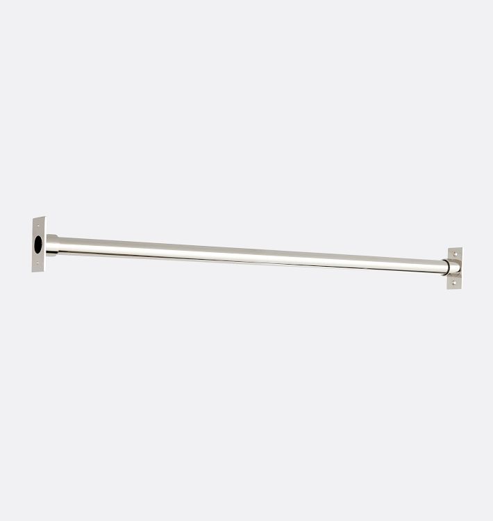 Wall to Wall Laundry Rod, Polished Nickel
