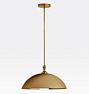 Theo Pendant, Heritage Brass - 36" - Heritage Brass 18" Deep Dome Shade