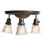 Vintage Flush Mount Classical Revival 3 Light
