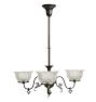 Vintage Chandelier Victorian 3-Arm Converted Gas
