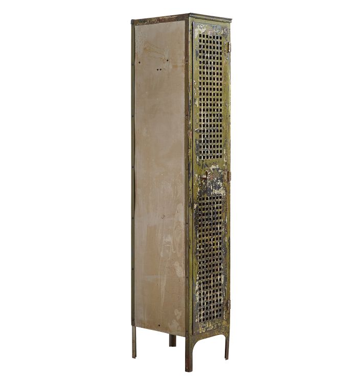 Vintage Locker Industrial Steel Single Door Ca 1920S