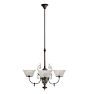 Vintage Chandelier Victorian 3-Arm Converted Gas Intricate Casting