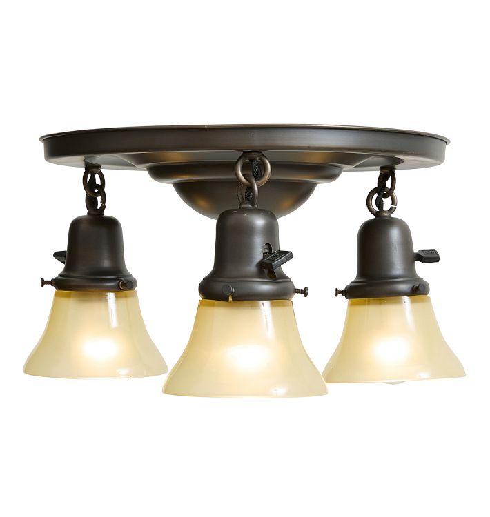 Vintage Flush Mount Loop To Loop 3 Light