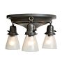 Vintage Flush Mount 3 Light Traditional
