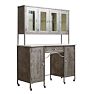 Vintage Cabinet Medical Large Raw Steel With Upper Storage
