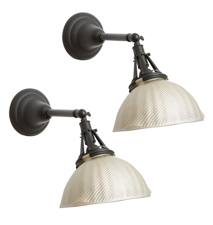 Vintage Sconce Mirror Shade Angled