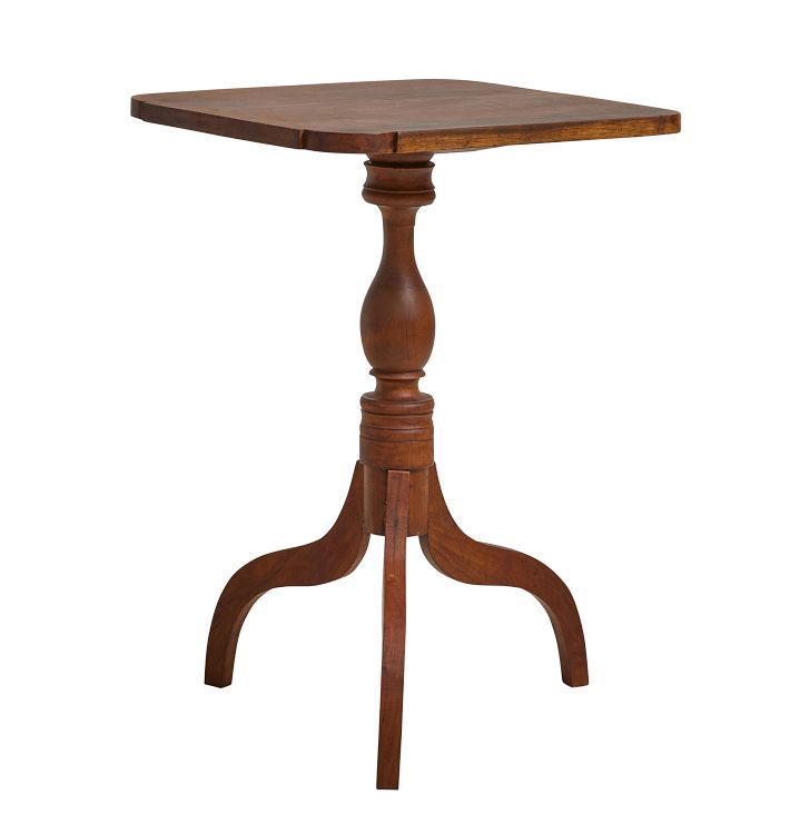 Vintage Side Table Traditional Candle Stick Square