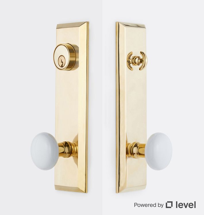 Putman Exterior Porcelain White Door Set with Level Bolt, Smart home technology, UN UN Left 2.375