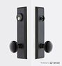 Putman Exterior Porcelain Black Door Set with Level Bolt, Smart home technology, OB OB Left 2.375