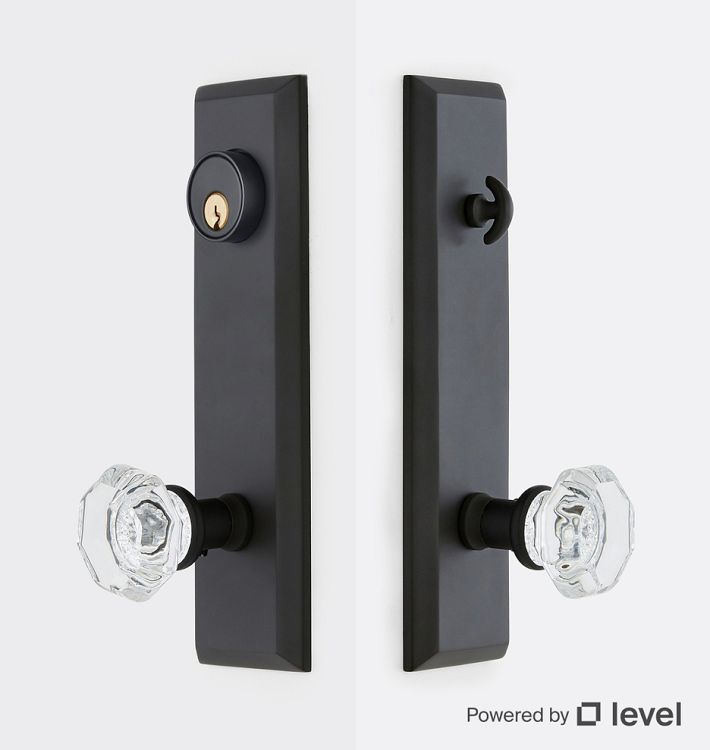 Putman Exterior Crystal Octagonal Door Set with Level Bolt, Smart home technology, OB OB Left 2.375