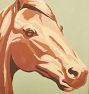 Vintage Paint-by-Numbers Equestrian Portrait