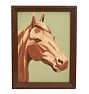 Vintage Paint-by-Numbers Equestrian Portrait