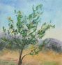 Vintage Stream Bank Pastel Artwork