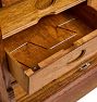 Vintage Traditional Wood File Cabinet on Stand