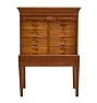 Vintage Traditional Wood File Cabinet on Stand