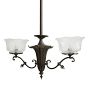 Vintage Classical Revival 2-Arm Converted Gas to Electric Chandelier