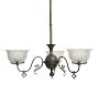 Vintage Victorian 3-Arm Converted Gas to Electric Chandelier