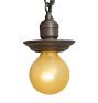 Vintage Classical Revival 3-Light Bare-Bulb Flush Mount with Pan Fitters