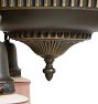 Vintage Classical Revival 3-Light Flush Mount with Painted Shades
